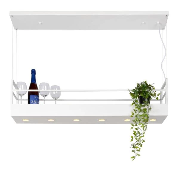 Lucide MIRAVELLE - Hanglamp - 6xGU10 - Wit - detail 8